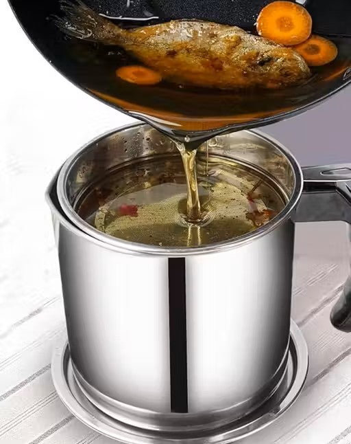 Stainless Steel Oil Strainer Pot