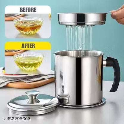 Stainless Steel Oil Strainer Pot