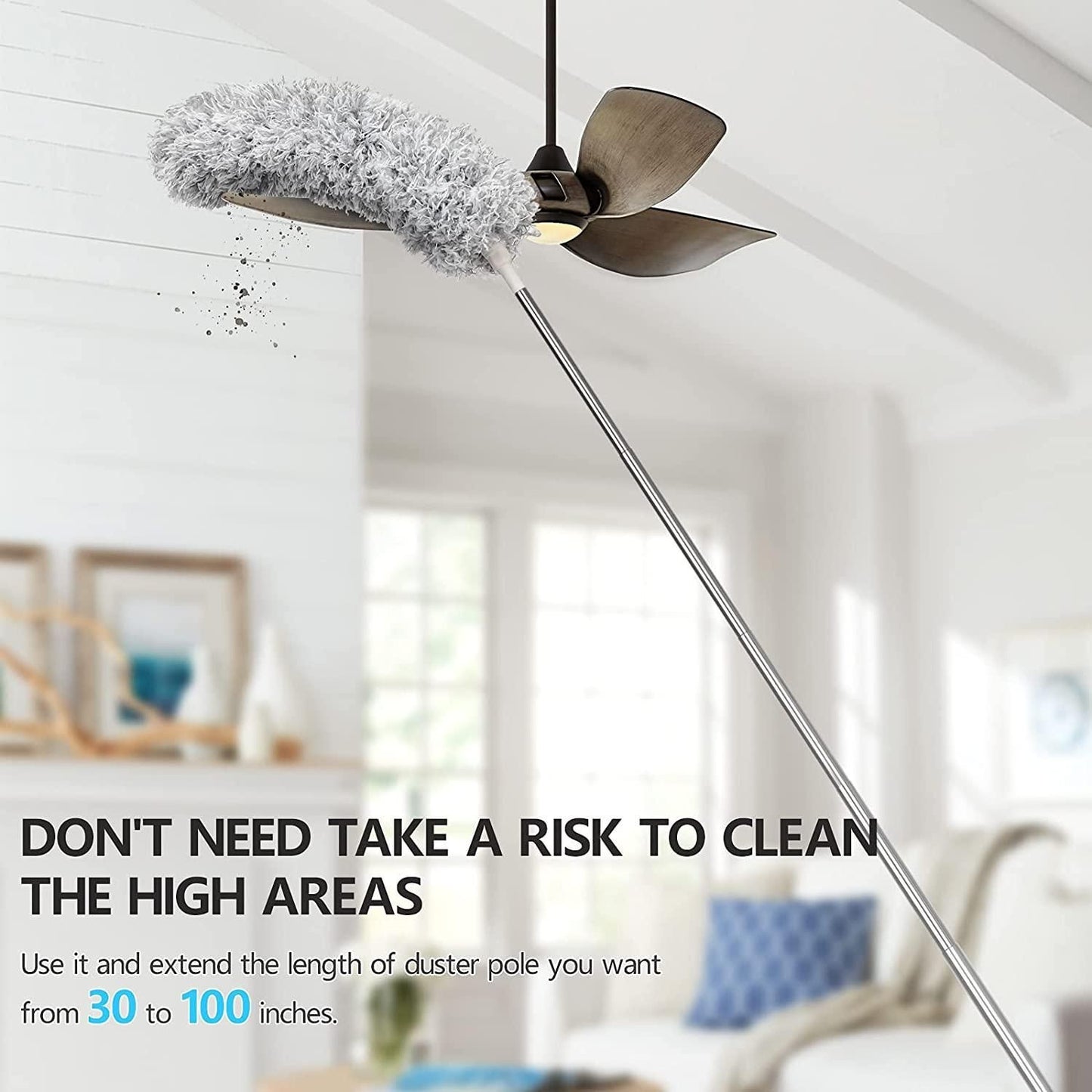 Microfiber Duster with Telescopic Extension Pole