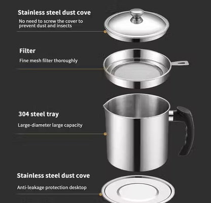 Stainless Steel Oil Strainer Pot